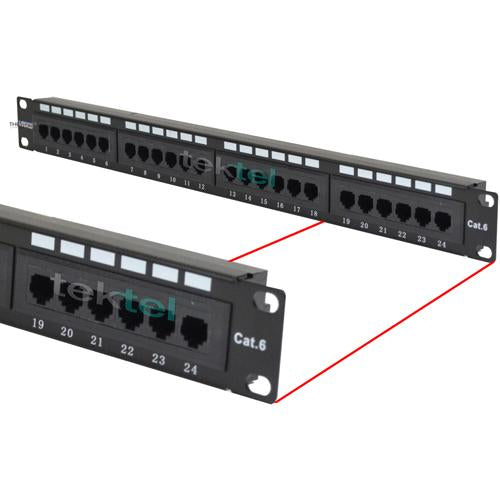 CAT6 Wire UTP 24 Port Network LAN Patch Panel with Cable Management