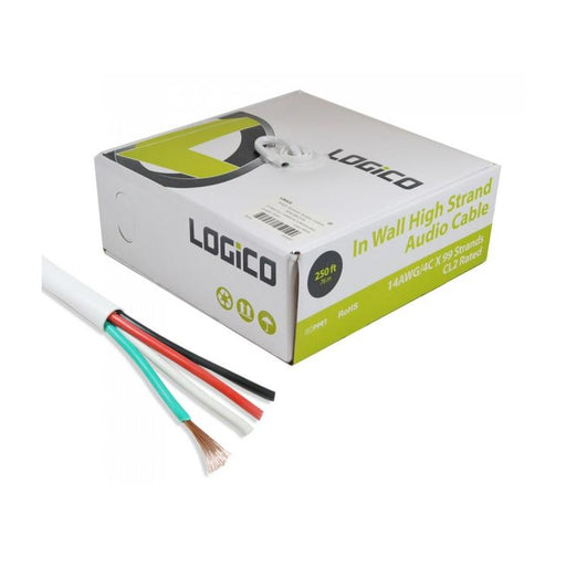 CL2 Bulk 250 ft In Wall 14 Gauge 4 Conductor Speaker Cable