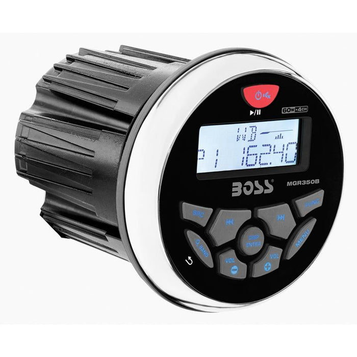 Boss Audio MGR350B MP3/AM/FM Bluetooth Marine Gauge Style Receiver