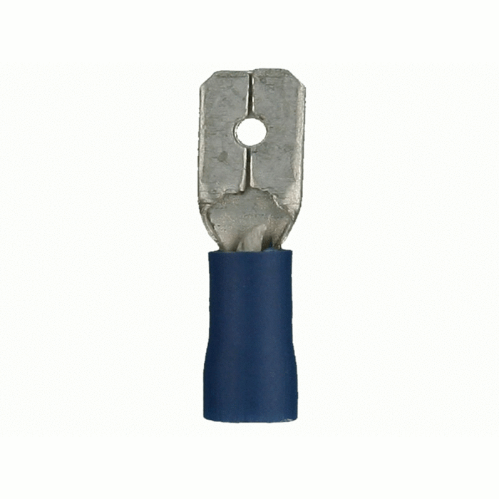 Install Bay BVMD250 Blue 16-14 Gauge .250 Male Quick Disconnect 100/pk