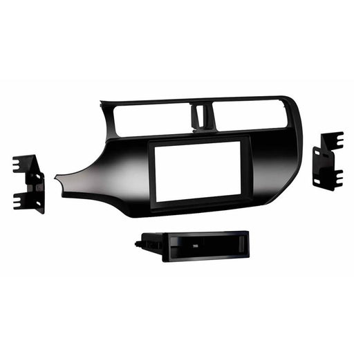 Metra 99-7368HG Gloss Black 1 or 2 DIN Dash Kit for Select Kia Rio