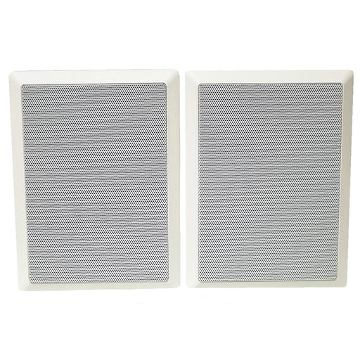 White 2-Way 6" 100 Watts 6 Ohms In-Wall Home Theater Speaker (pair)