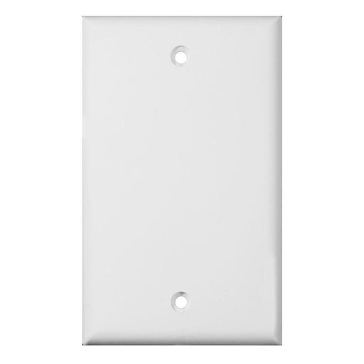 1-Gang Plastic White Electric Box Blank Face Wall Plate Cover