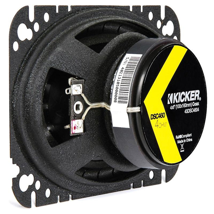 Kicker 43DSC4604 4" x 6" inch 120 Watts 2 way coaxial speakers