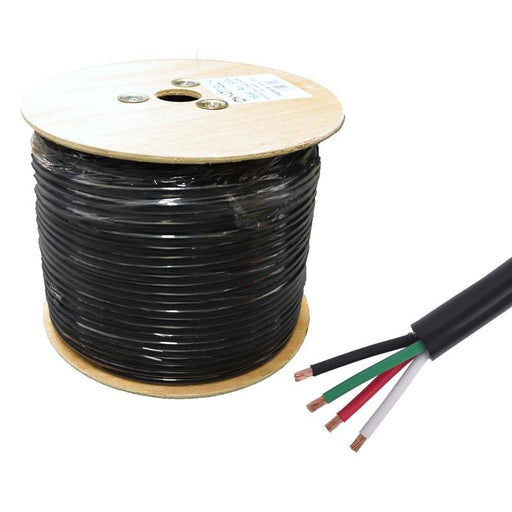 16 AWG 4 Conductor 500ft Direct Burial Outdoor Speaker Cable 100% OFC
