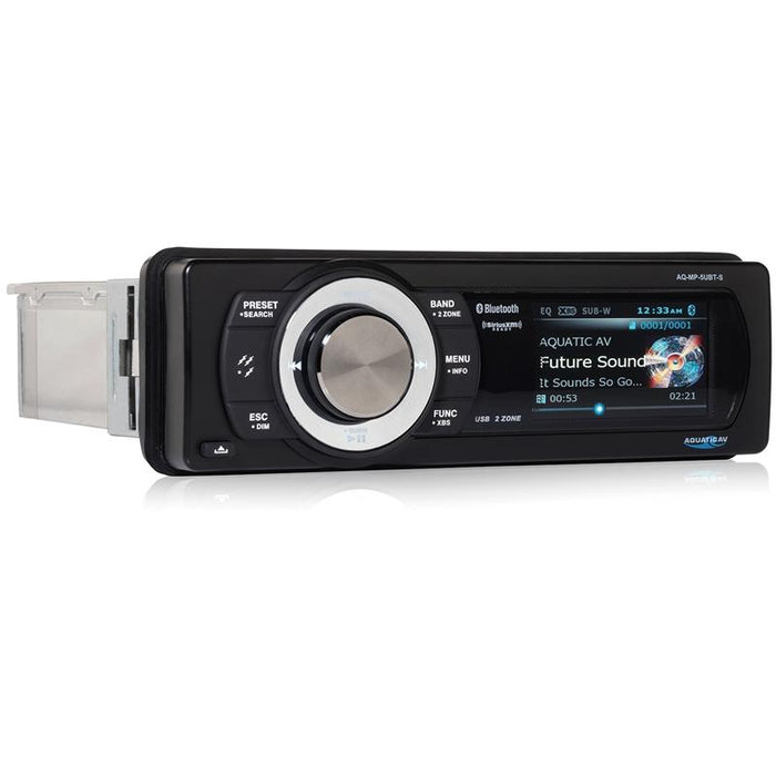 AquaticAV AQ-MP-5UBT-S Bluetooth USB SiriusXM Waterproof Marine Stereo