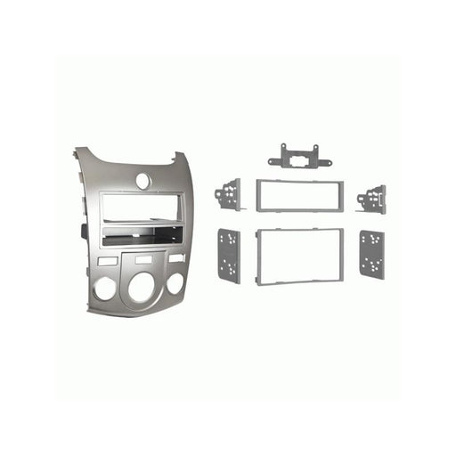 Metra 99-7338S Silver 1 or 2 DIN Dash Kit for Select 2010-13 Kia Forte