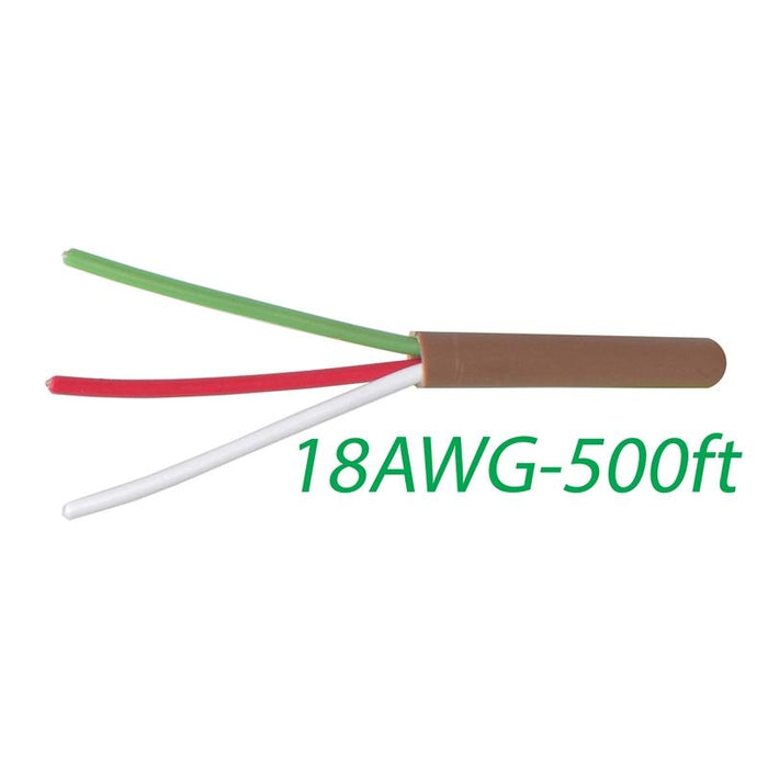 18-3 Thermostat Wire 18-Gauge Copper CMR Heating AC HVAC Cable 500FT