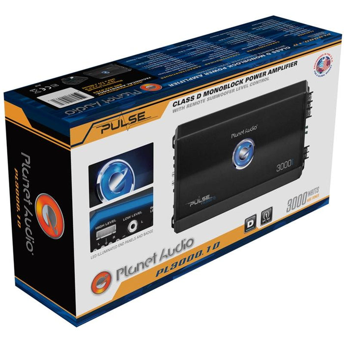 Planet Audio PL3000.1D Class D Mono Amplifier Pulse 3000w 1 Ohm Stable