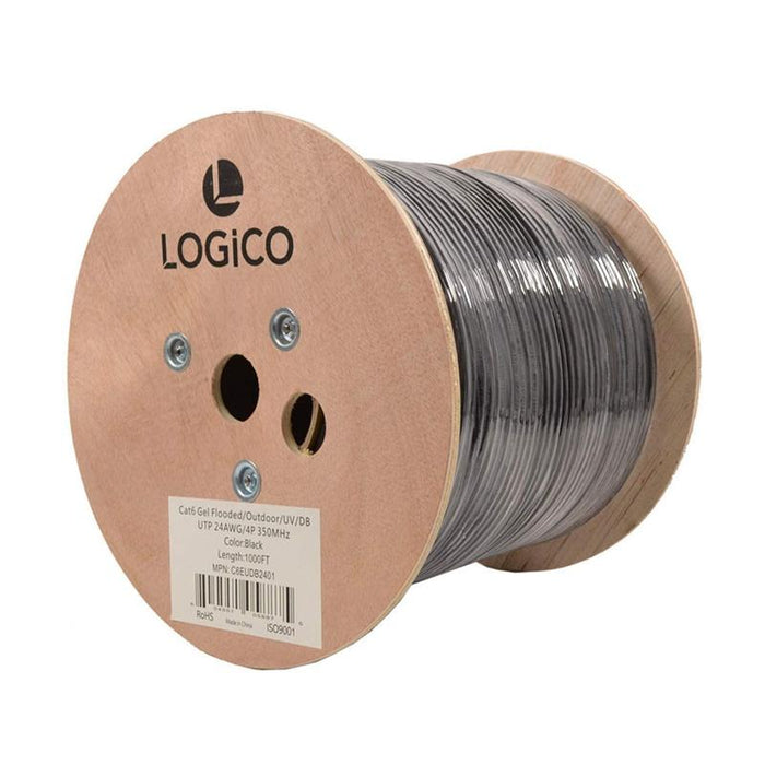 Cat6 1000FT UTP Ethernet Cable Direct Burial w/ Gel 23AWG Bare Copper