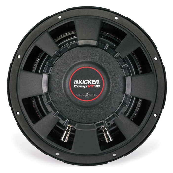 Kicker 43CVT104 10" 800 Watts Comp VT 4 Ohm Shallow Mount Subwoofer