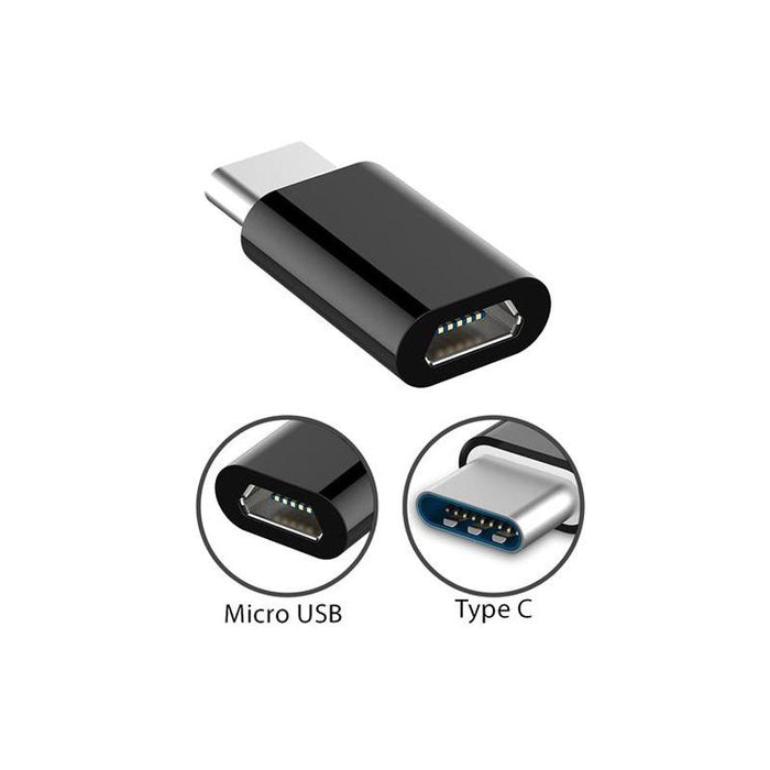 Type-C Adapter Micro USB Female To USB C Male Connector Data Sync Fast Charging