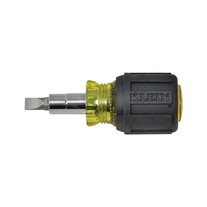 Klein Tools 32561 Stubby Screwdriver Nut Driver 6-in-1 Multi-Bit