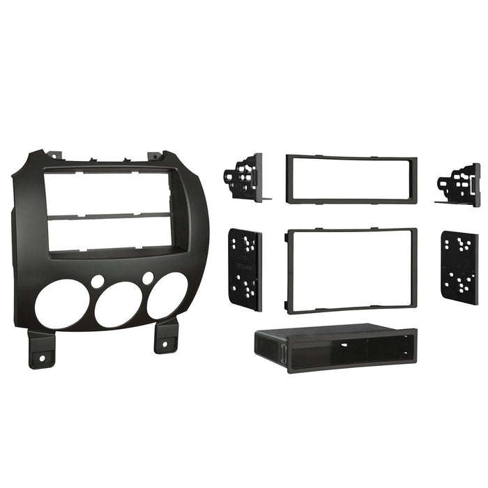 Metra 99-7518B Single or Double DIN Dash Installation Kit for 2007-Up Mazda 2 Vehicles- Black
