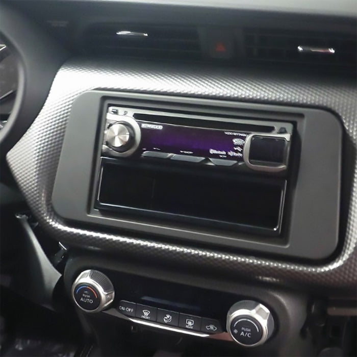 Metra 99-7636B Single DIN Car Stereo Dash Kit for Select 2018-2021 Nissan Kicks Vehicle - Matte Black