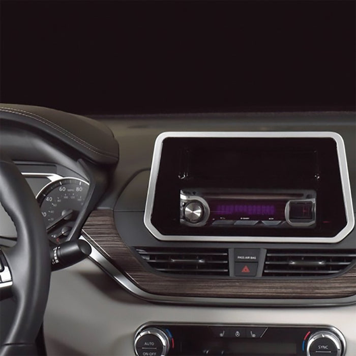 Metra 99-7637 Single DIN Car Stereo Dash Kit for Select 2019-2021 Nissan Altima Vehicles- Black/Silver