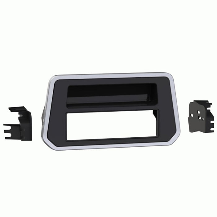 Metra 99-7637 Single DIN Car Stereo Dash Kit for Select 2019-2021 Nissan Altima Vehicles- Black/Silver