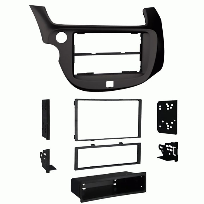 Metra 99-7877B Single DIN or Double DIN Dash Kit for 2009-2013 Honda Fit Vehicles- Black