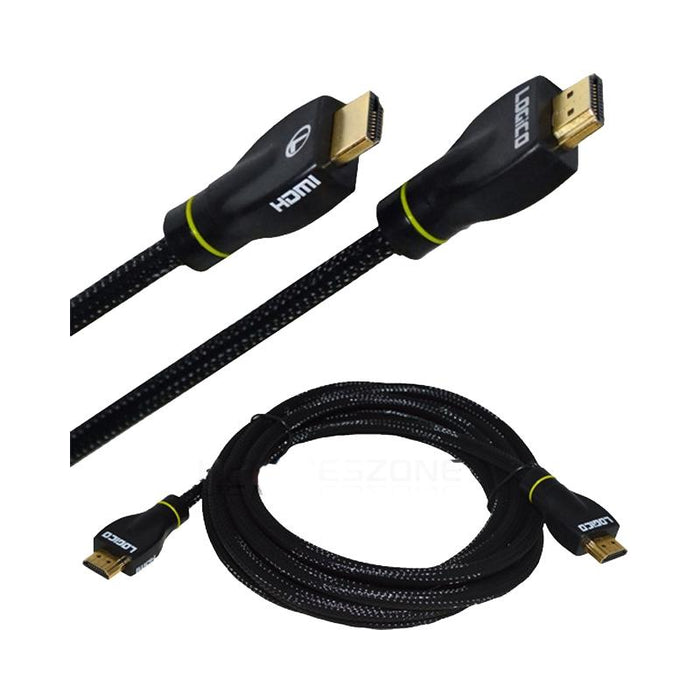 Black 20 ft 1080p 4K HDTV PC Blu-Ray High Speed HDMI Cable 3D Support