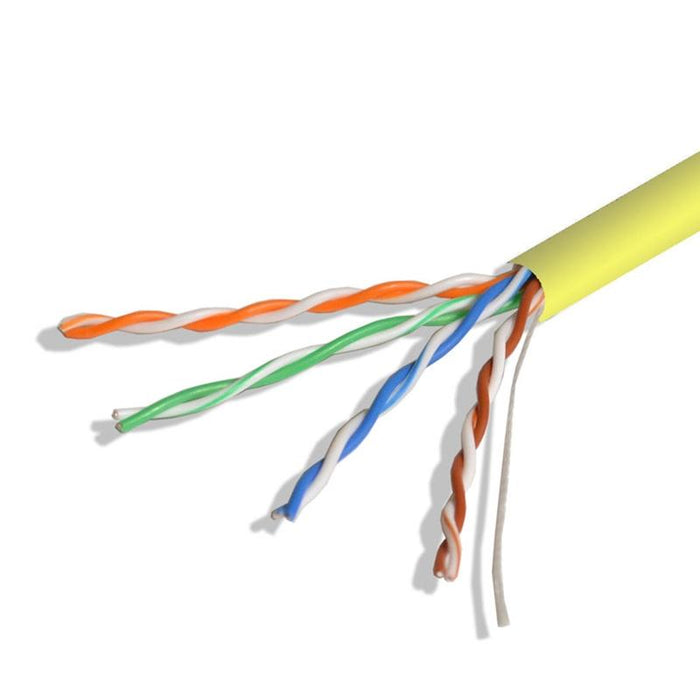 CAT5E 1000 Feet 350MHz 24 AWG Yellow Copper Ethernet Network CMR UTP Riser Cable