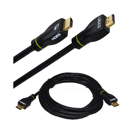 Black 25 ft 1080p 4K HDTV PC Blu-Ray High Speed HDMI Cable 3D Support