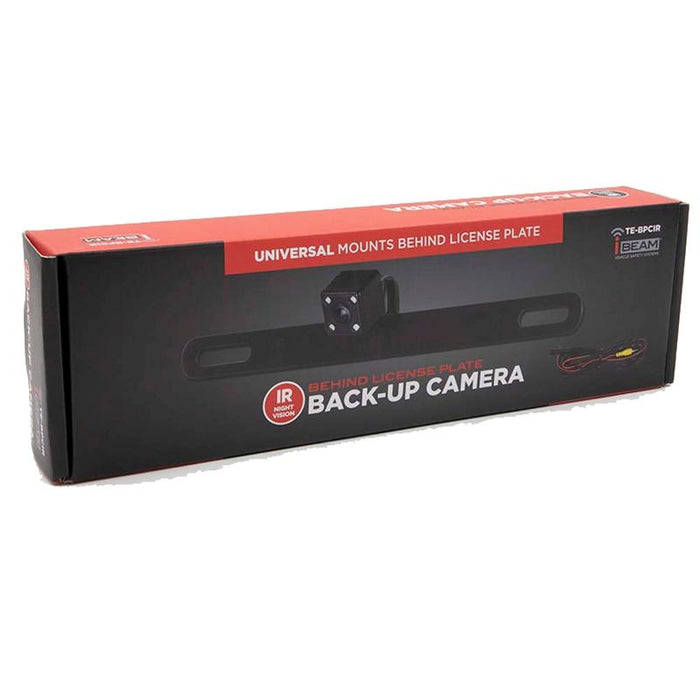 iBeam TE-BPCIR Universal License Plate Rearview Camera 170 Deg w/ IR LEDs