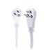 6 Feet White Heavy Duty 3 Outlet Indoor 13A Flat Plug Extension Cord