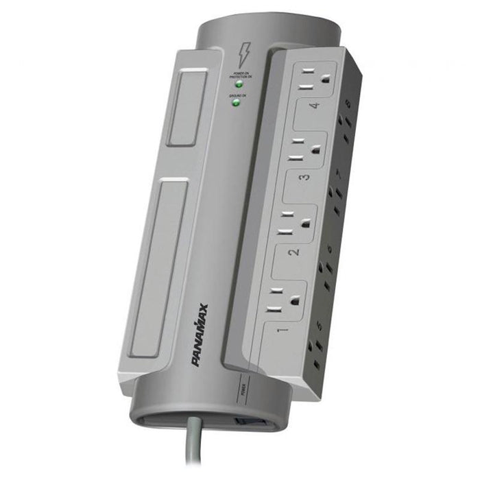 Panamax PM8-EX 8 AC Outlet Surge Protector Noise Filtration 6 Feet Cord