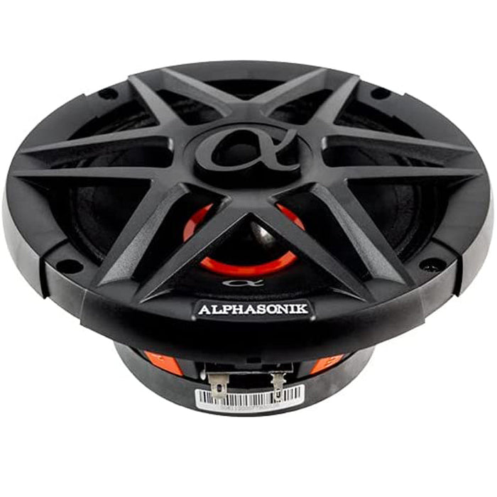 Alphasonik ABM65 DYNAMIS Series 6.5" 600 Watts 4-Ohms Mid Range Speaker (Pair)
