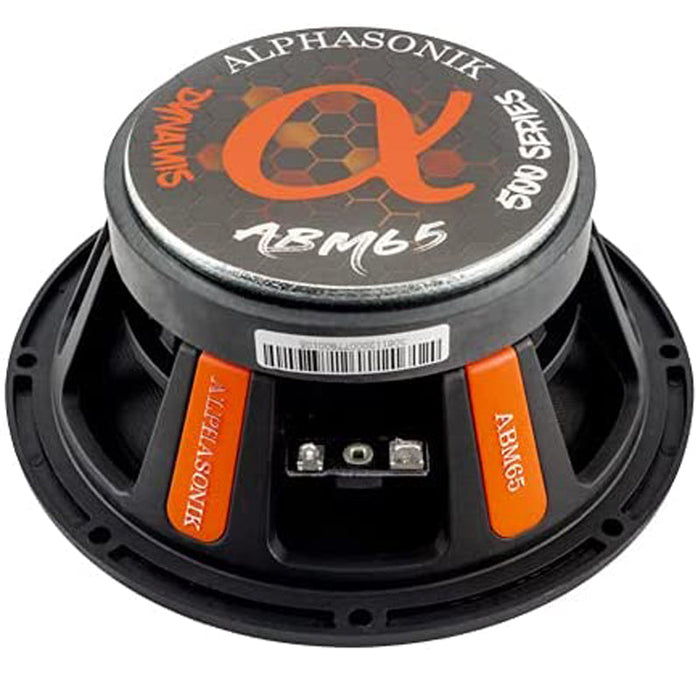 Alphasonik ABM65 DYNAMIS Series 6.5" 600 Watts 4-Ohms Mid Range Speaker (Pair)
