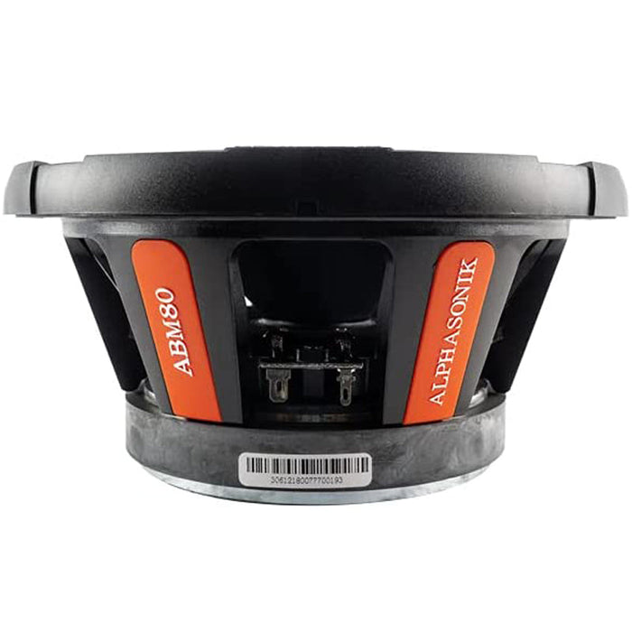 Alphasonik ABM80 DYNAMIS Series 8" 800 Watts 4-Ohms Mid Range Speaker (Pair)