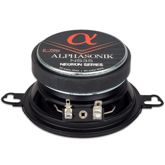 Alphasonik NS35 Neuron Series 3.5" 90 Watts 2-Way Full Range Car Audio Speaker (Pair)