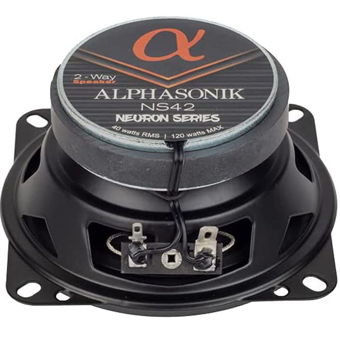 Alphasonik NS42 Neuron Series 4" 120 Watts 2-Way Full Range Car Audio Speaker (Pair)