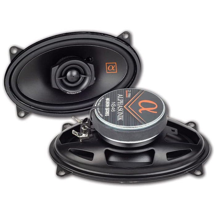 Alphasonik NS46 Neuron Series 4 x 6 120 Watts 2-Way Full Range Car Audio Speaker (Pair)