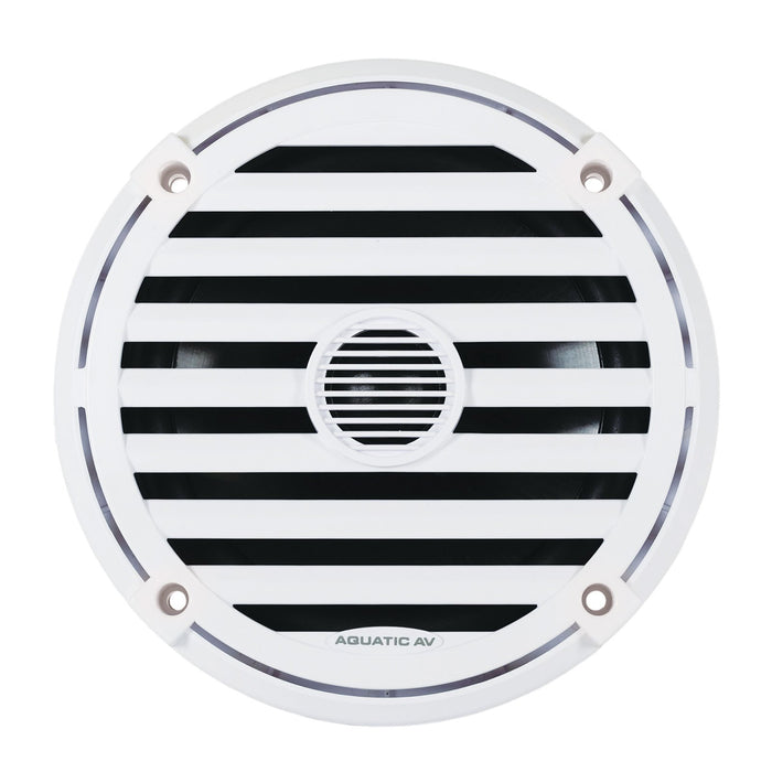 Aquatic AV EL421 6.5" Waterproof LED Cone Marine ELITE Speakers 240W White (Pair)