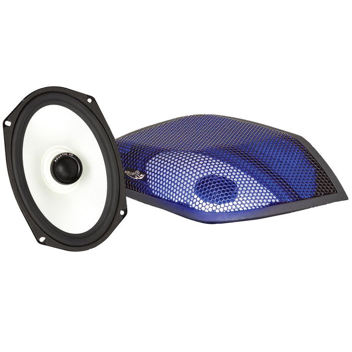 Aquatic AV HG100 6×9" Ultra Saddlebag Speaker Kit for Harley Davidson 2014-up Touring