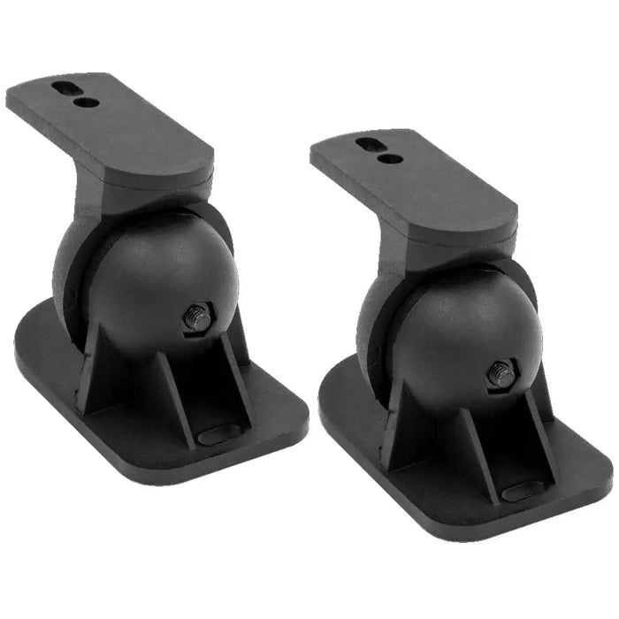 Small Multi-Directional Satellite Speaker Wall Mount Brackets with Adjustable Pivot Black (Pair)