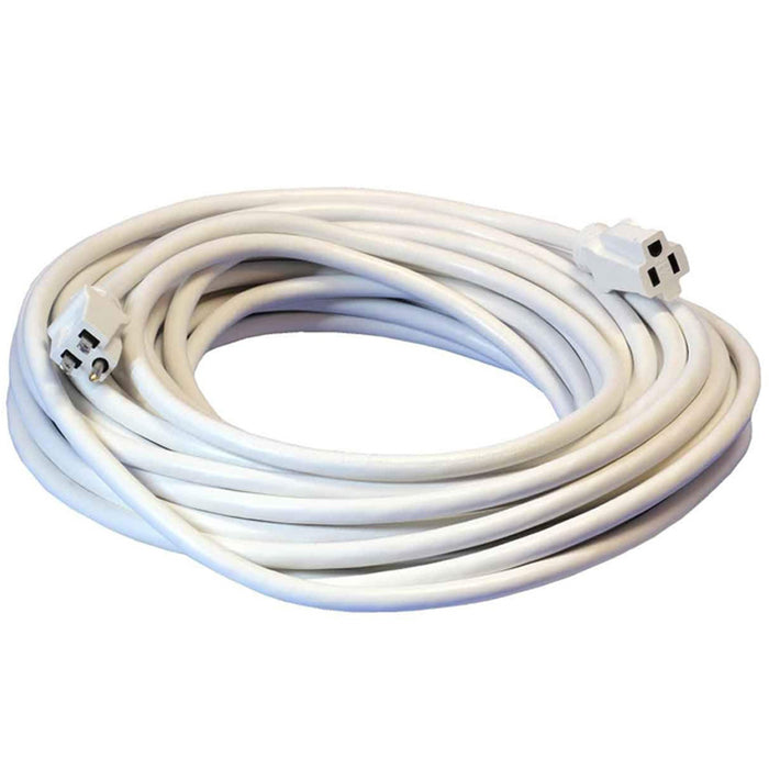 25 Feet White Heavy Duty Single Outlet Indoor Outdoor Extension Cord