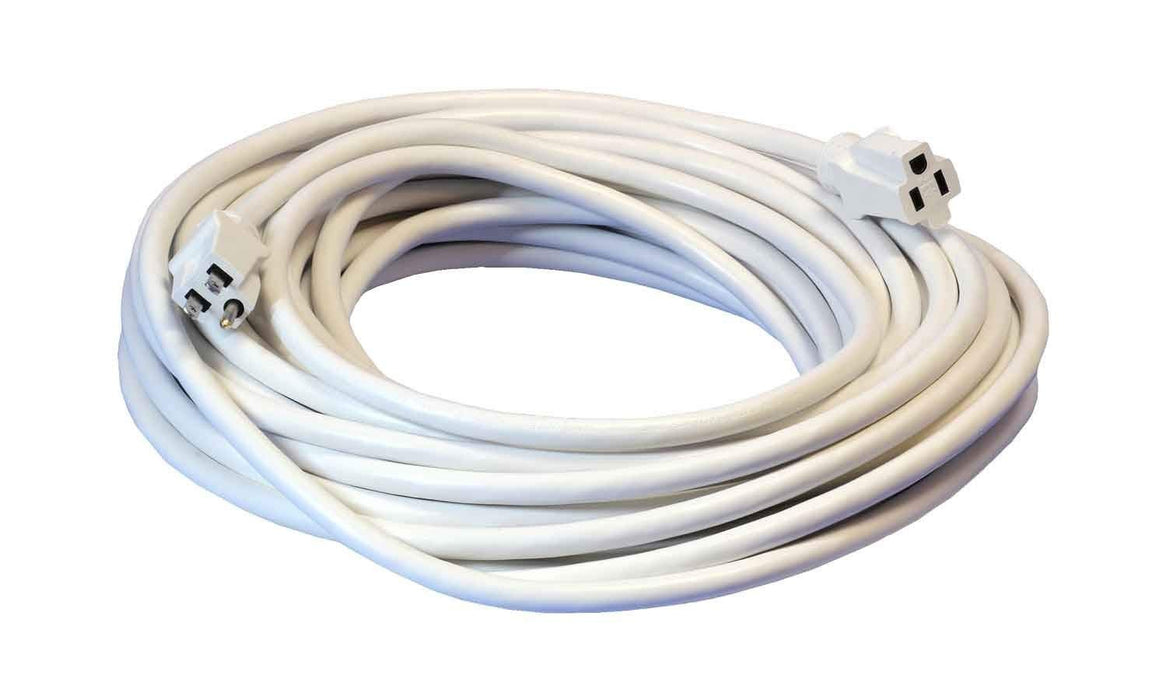 50 Feet White Heavy Duty Single Outlet Indoor Outdoor Extension Cord