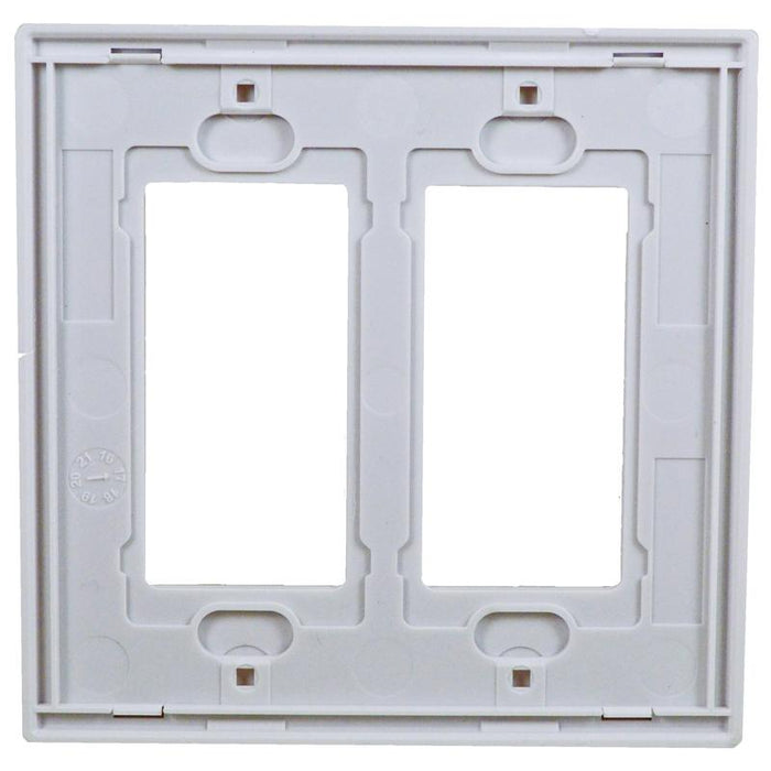 White 2-Gang Screwless Decorator Wall Plates for Outlet Switch (each)