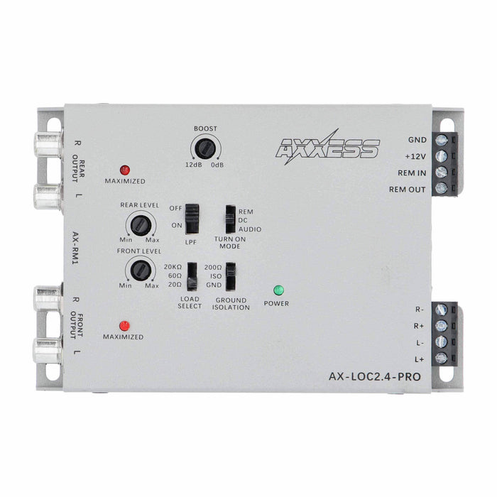 Axxess AX-LOC2.4-PRO 4CH Active Line Output Converter with Bass Boost