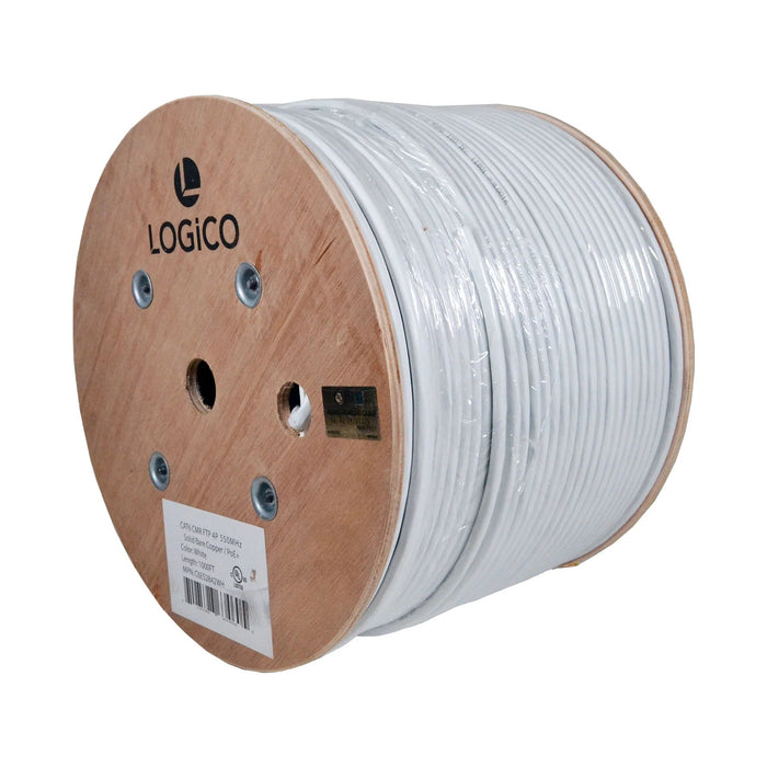 Copper Electronics Riser Logico 1000ft Cat6 FTP Shielded Riser CMR 550Mhz Pure Copper Bulk Ethe ...