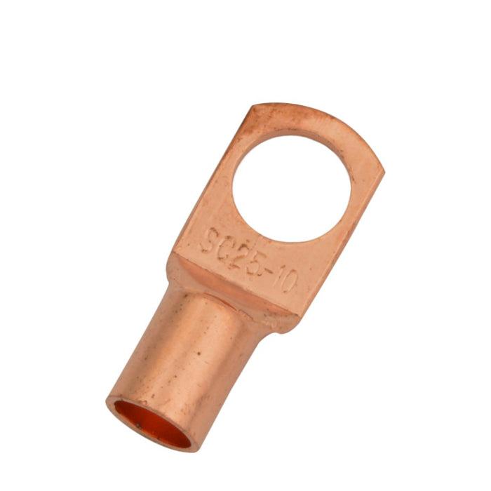 Non-Insulated Copper Ring Terminal 4 AWG 3/8" (Pack of 10)