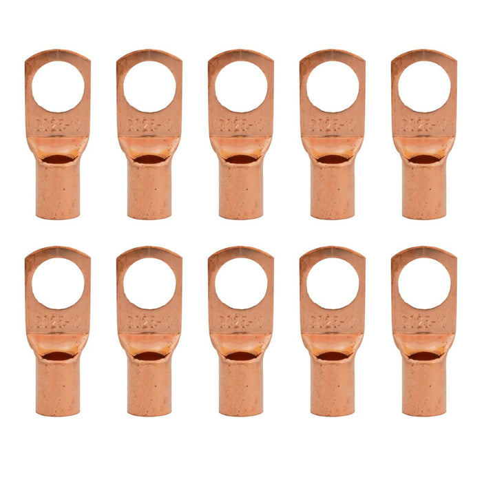 Non-Insulated Copper Ring Terminal 4 AWG 3/8" (Pack of 10)