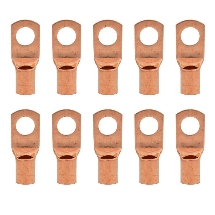Non-Insulated Copper Ring Terminal 4 AWG 5/16" (Pack of 10)