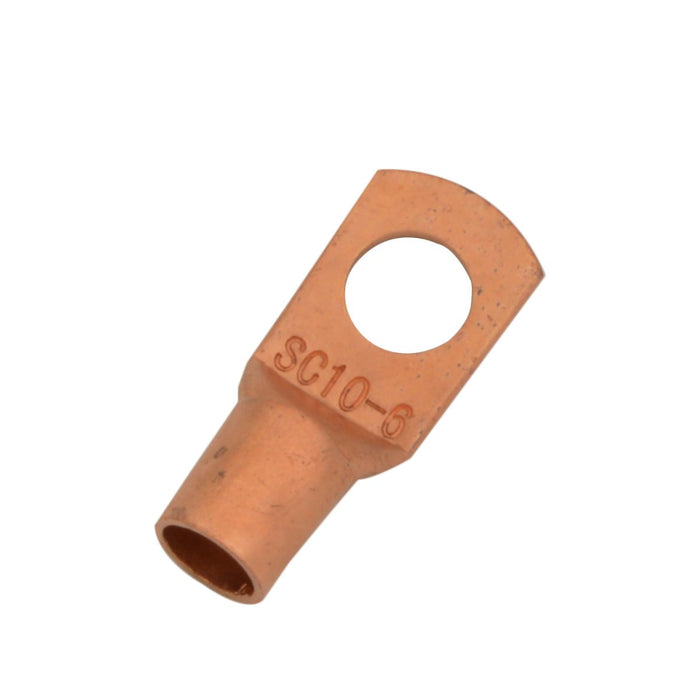 Non-Insulated Copper Ring Terminal 8 AWG 1/4" (Pack of 10)