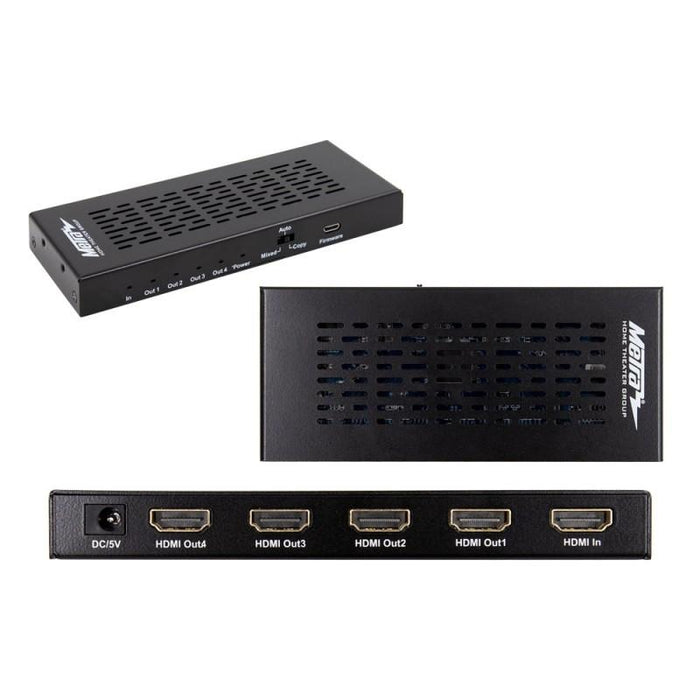 HDMI® 2.0 Splitter with 1 Input and 4 Outputs 4K UHD @60Hz HDR 18Gbps
