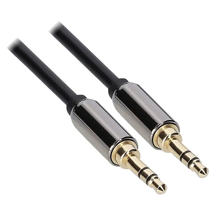 3.5mm Plug Stereo Analog Audio Cable 3ft for Car or Home Speakers Black
