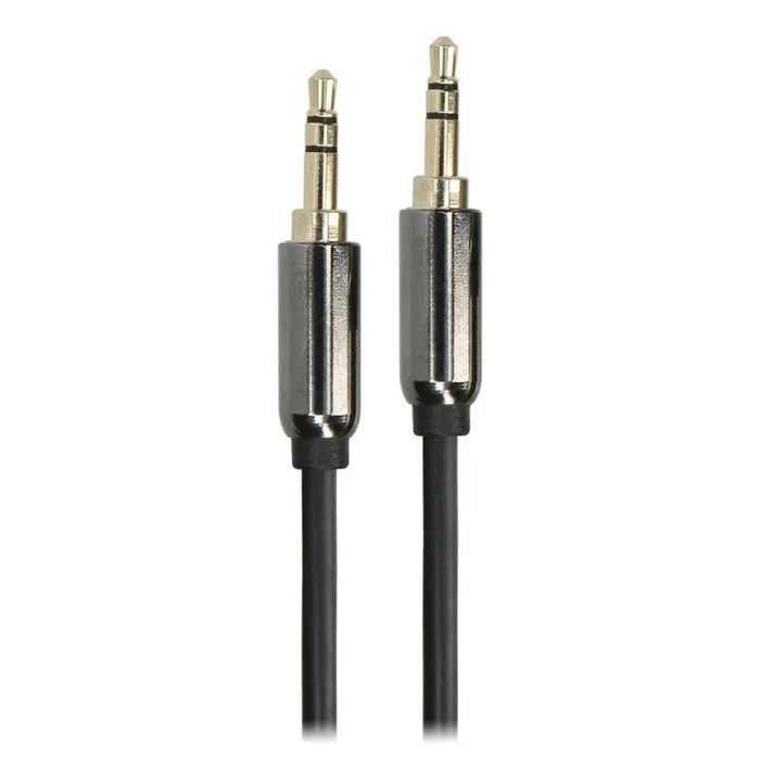 3.5mm Plug Stereo Analog Audio Cable 3ft for Car or Home Speakers Black