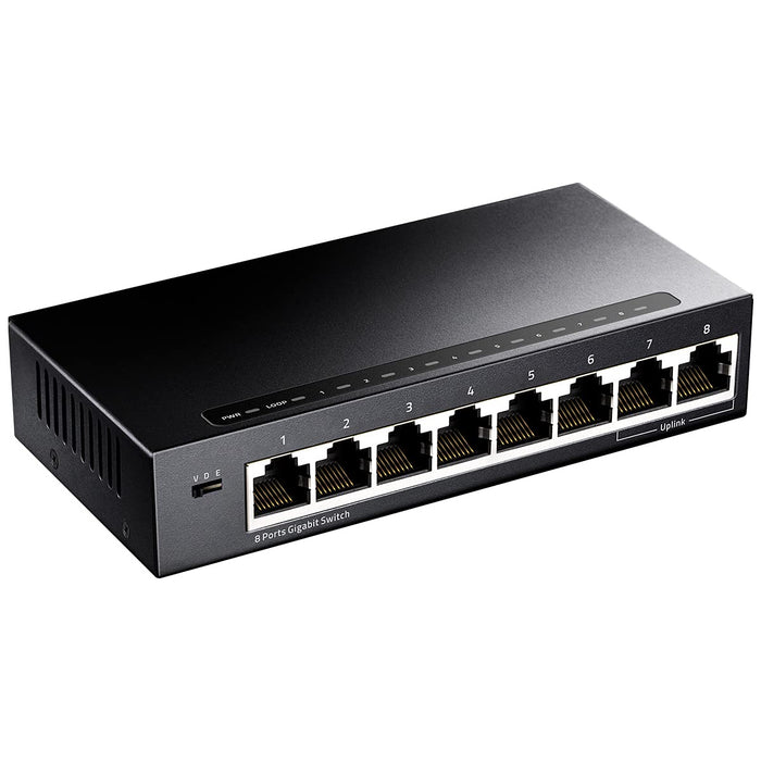 Cudy GS108 8 Port Gigabit Ethernet Network Switch Plug & Play 10/100/1000Mbps